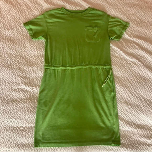 80s Nancy Keegan Lime T-Shirt Drawstring Pockets - Picture 3 of 11